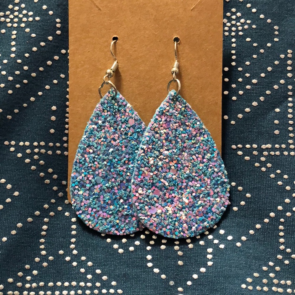 Faux Leather Earrings. NWOT.